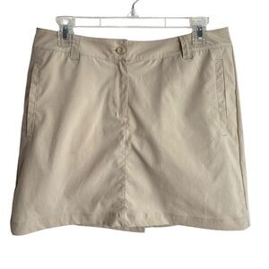 Columbia Golf Skort Womens Size 8 Khaki Tennis Pickleball Walking Classic Preppy